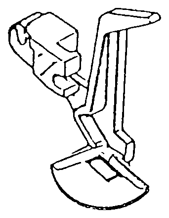 Stopffuß, groß, Slant Shank für Singer – P60992