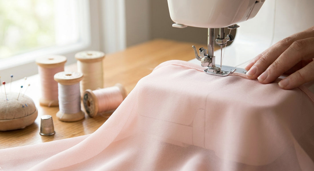 Rollsaum an leichten Stoffen: Chiffon und Seide sauber einfassen