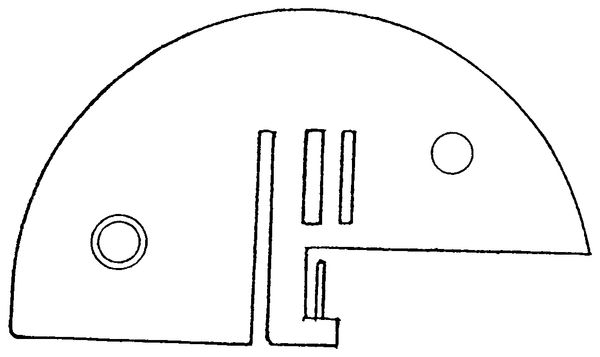 Rollsaumstichplatte für White – 12235