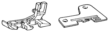 Rollsaum-Set (Fuß und Stichplatte) für Viking – 127640-001