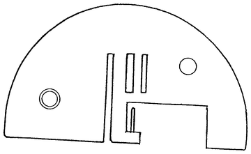 Rollsaumstichplatte für White – 6757